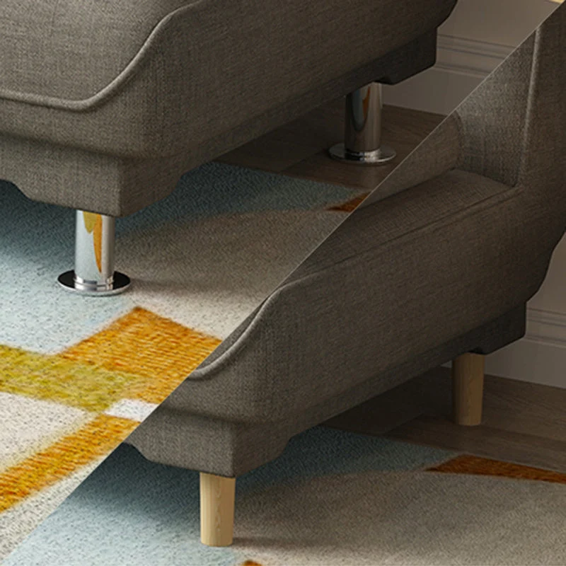 Divano moderno tessuto/ecopelle con bracciolo pillow top per soggiorno Clearhalo