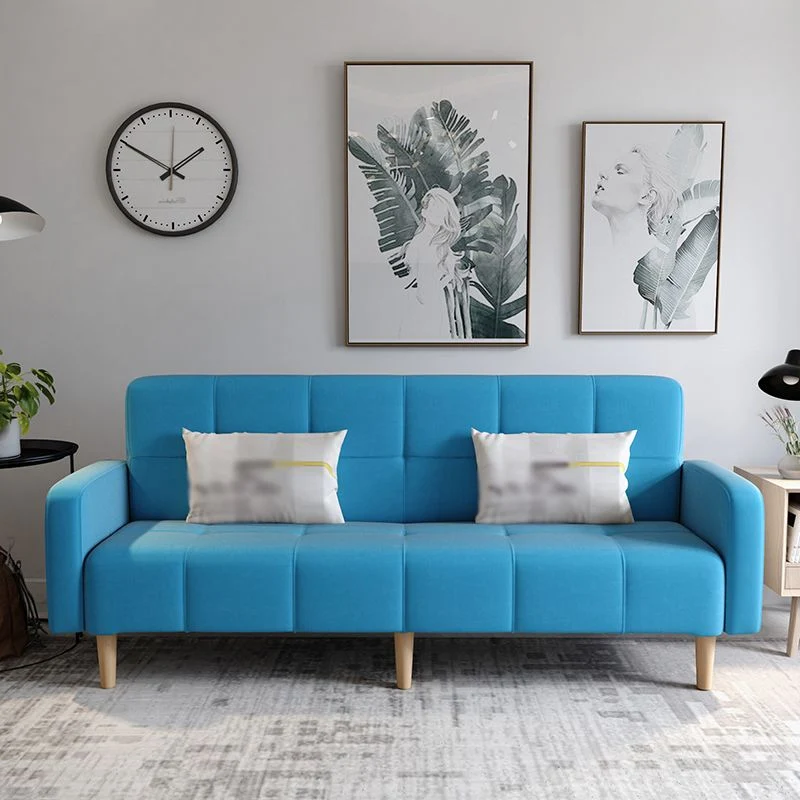 Divano moderno di transizione con braccioli quadrati lino con schienale ampio e foderato Clearhalo