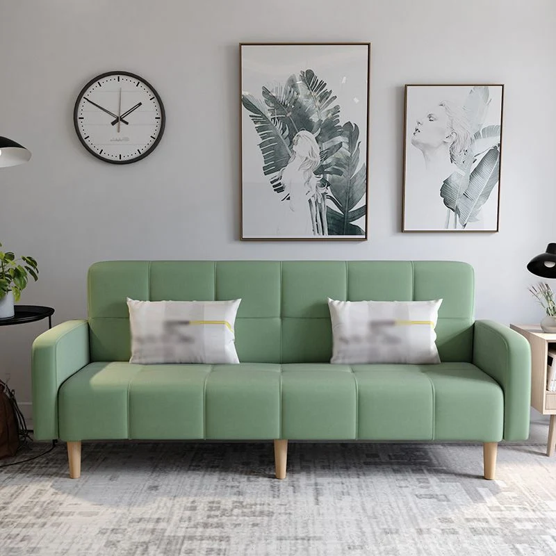 Divano moderno di transizione con braccioli quadrati lino con schienale ampio e foderato Clearhalo