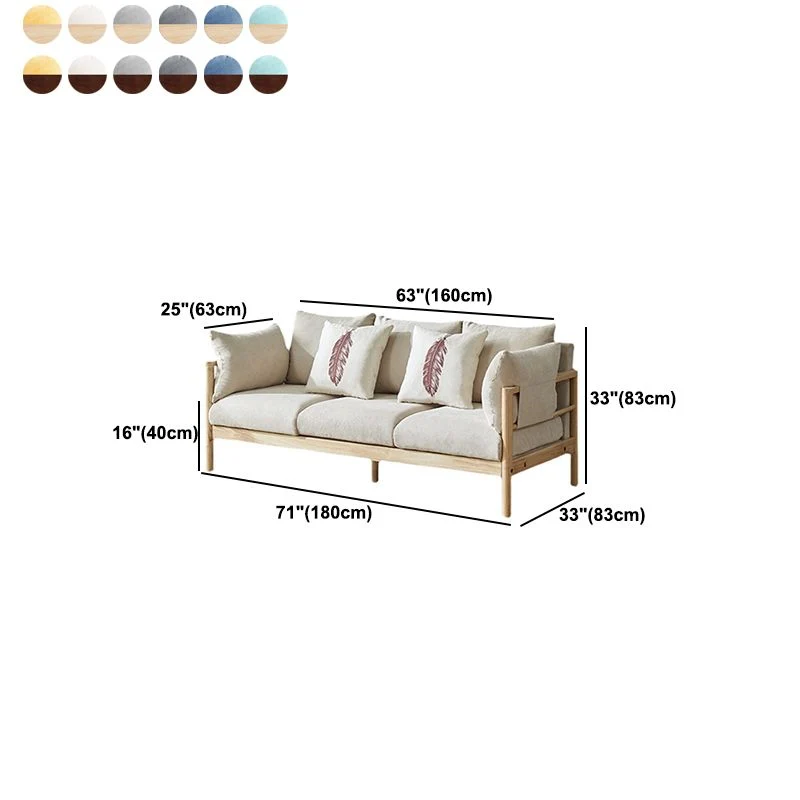 Divano 3 posti lana con cuscini schienale e bracciolo pillow top Clearhalo
