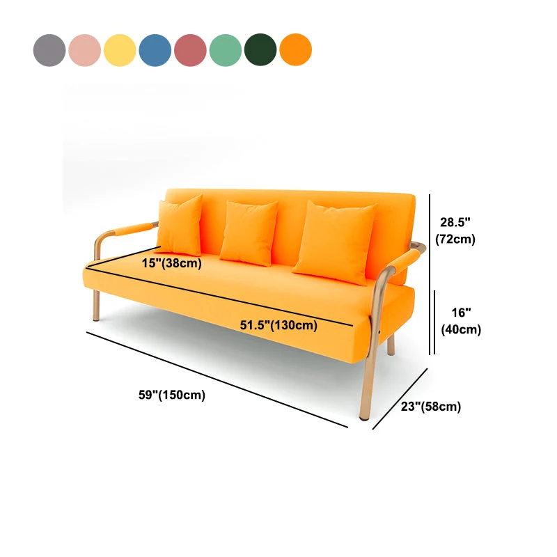 Divano 3 posti velluto con bracciolo pillow top per appartamento alto 28,35 pollici Clearhalo