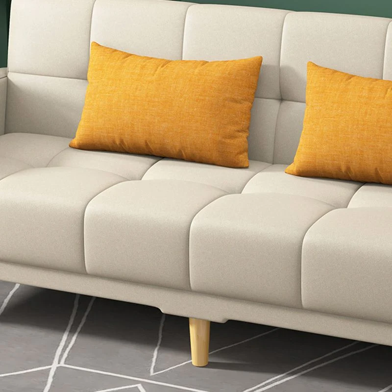 Divano scandinavo/sezionale con braccioli quadrati e schienale stretto, con contenitore e trasformabile Clearhalo