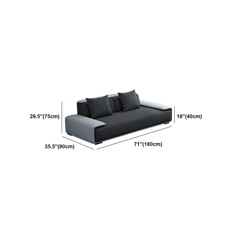 Divano senza braccioli 35,43" P x 27,55" H Divano standard con cuscino per soggiorno Clearhalo