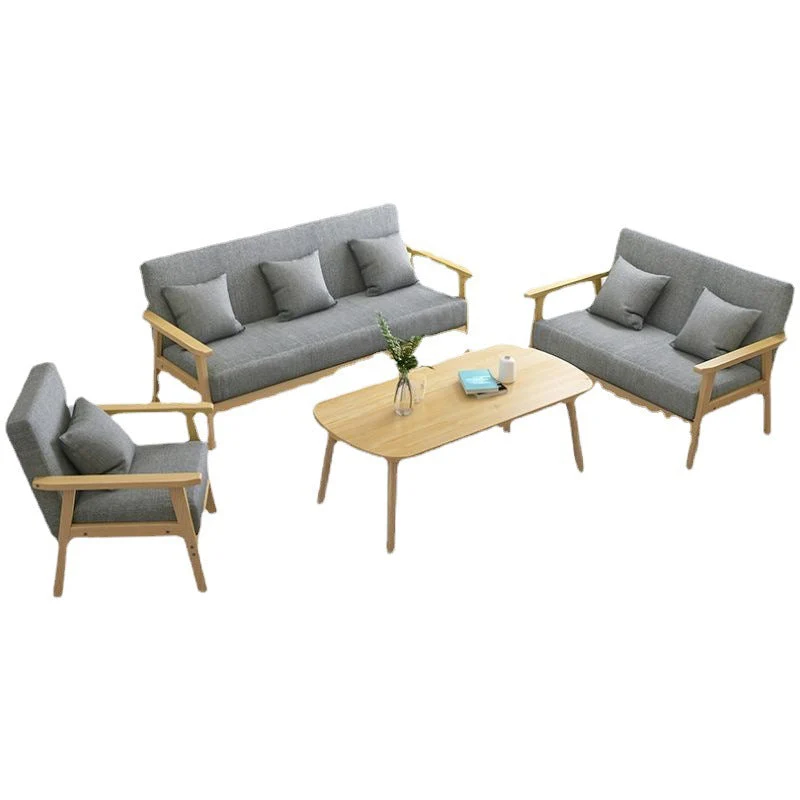 Divano da soggiorno moderno con braccioli quadrati standard con schienale stretto Clearhalo