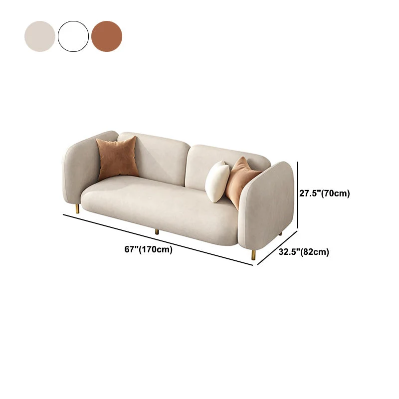 Divano da soggiorno smoking stile moderno con braccioli quadrati ecopelle e gambe ottone Clearhalo