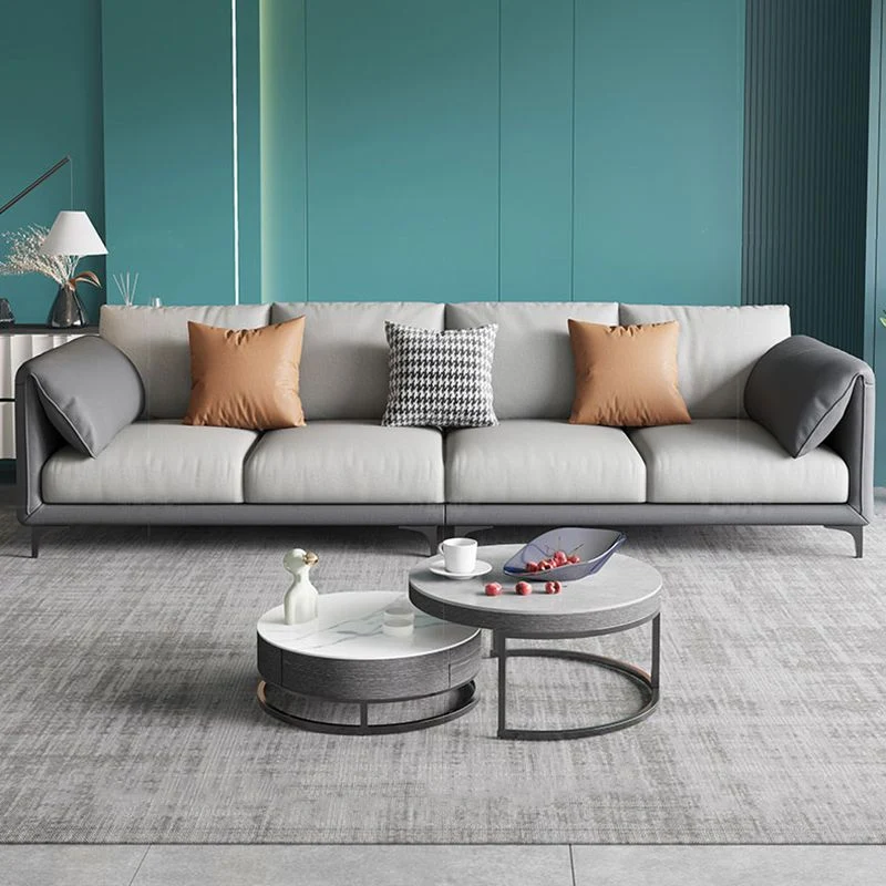 Divano standard con bracciolo superiore ecopelle stazionario resistente alle macchie Clearhalo
