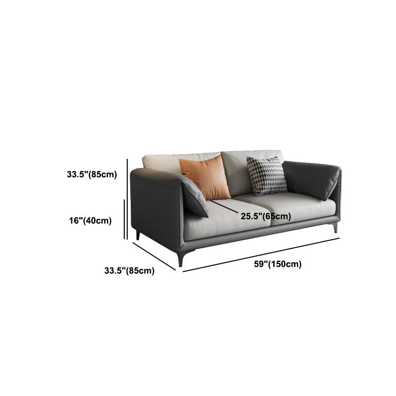 Divano standard con bracciolo superiore ecopelle stazionario resistente alle macchie Clearhalo