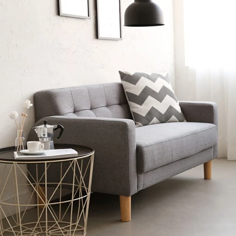 Divano standard con schienale biscotto Divano due posti moderno con braccioli quadrati Clearhalo