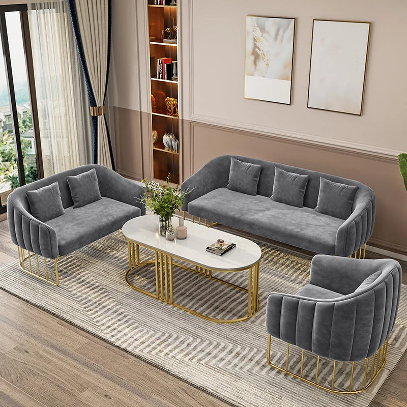Divano standard contemporaneo da 25,59" L x 29,52" H velluto con braccioli smoking Divano standard con schienale stretto C...