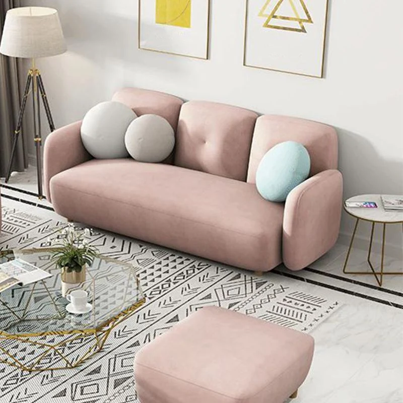Divano standard contemporaneo da 28,74 pollici con braccioli quadrati larghi per soggiorno Clearhalo