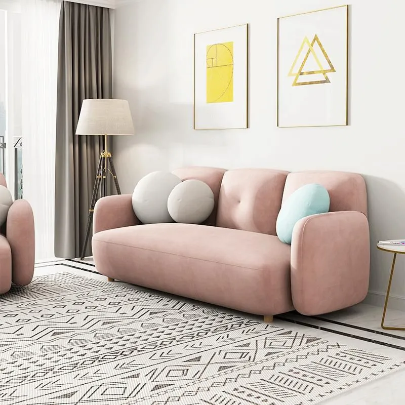 Divano standard contemporaneo da 28,74 pollici con braccioli quadrati larghi per soggiorno Clearhalo