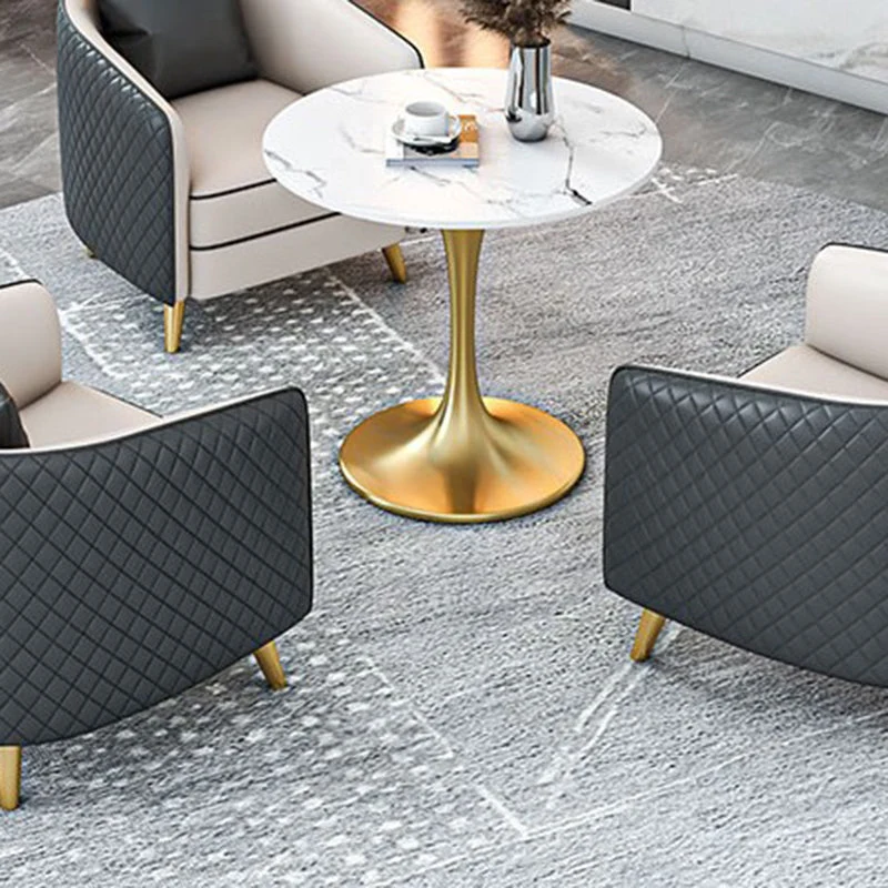 Divano standard contemporaneo ecopelle Divano con braccioli inclinati per soggiorno Clearhalo