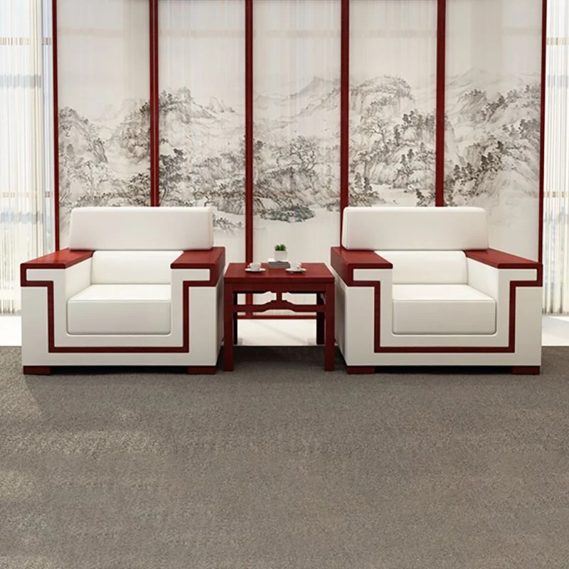 Divano standard moderno componibile bianco con braccioli quadrati per soggiorno, appartamento Clearhalo