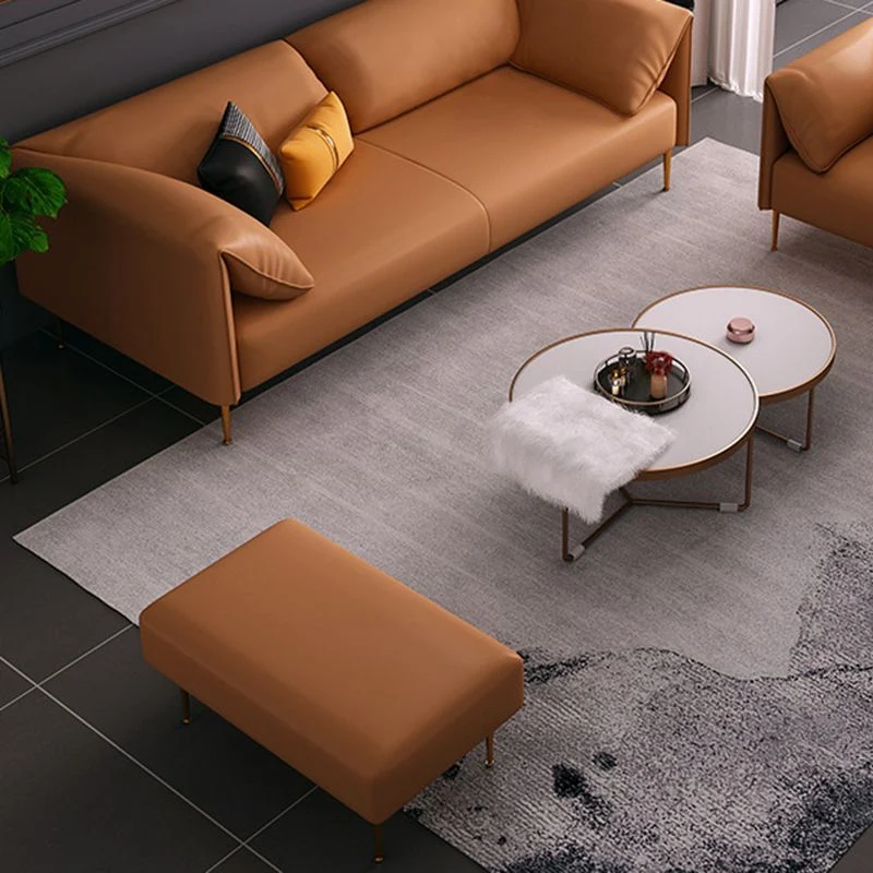 Divano standard moderno con braccioli con cuscino ecopelle Divano standard per soggiorno, appartamento Clearhalo