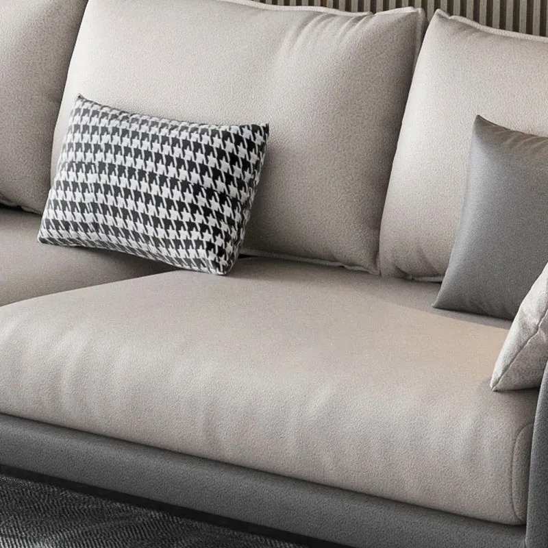 Divano standard moderno con braccioli inclinati da 82,67" L ecopelle Clearhalo