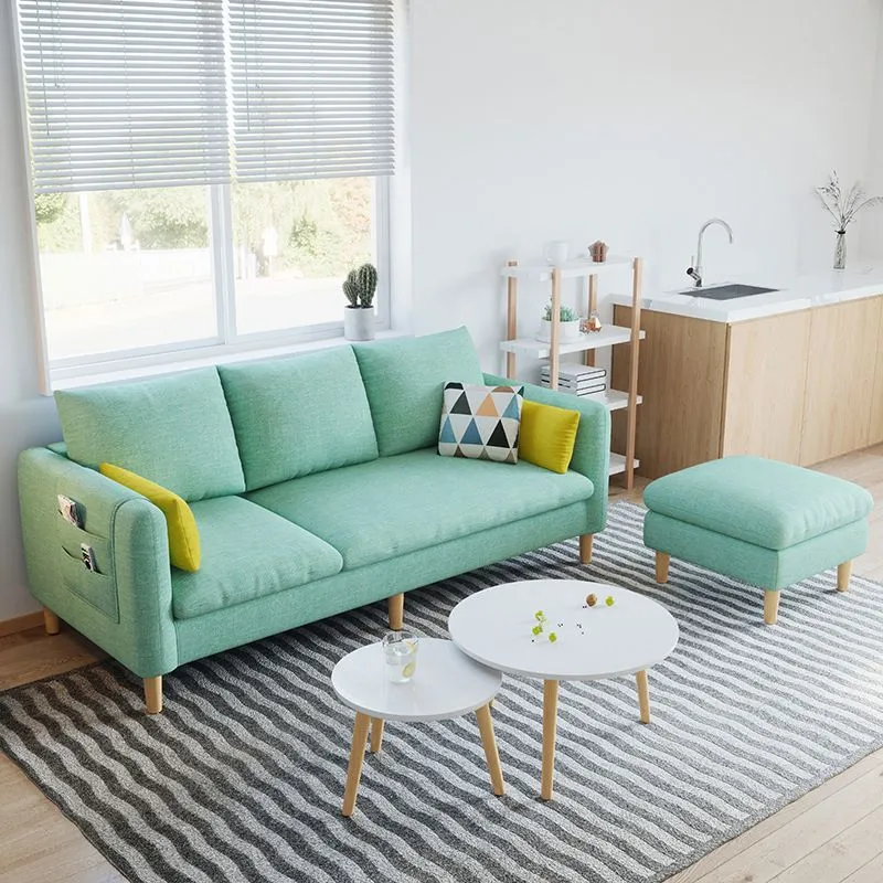 Divano standard moderno ecopelle e misto cotone con cuscini Clearhalo