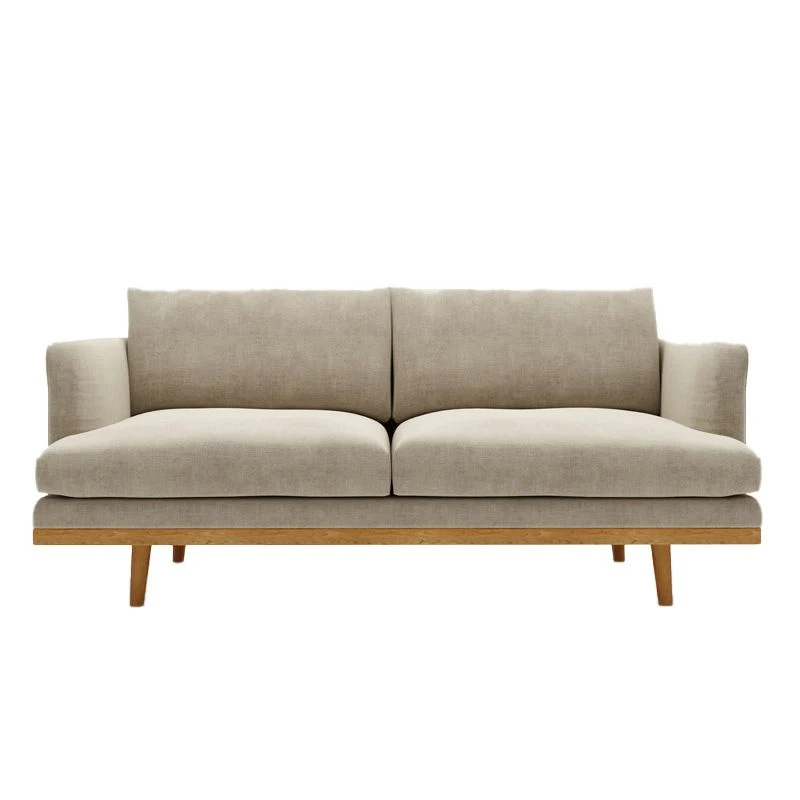 Divano standard moderno lino con bracciolo ad incasso Divano standard per soggiorno, appartamento Clearhalo