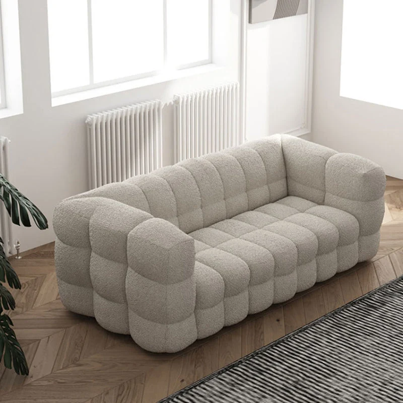 Divano standard tessuto con braccioli smoking con schienale biscotto moderno Clearhalo