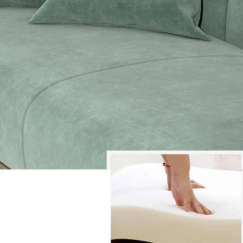 Divano tessuto con cuscino cucito sullo schienale e bracciolo smoking per soggiorno Clearhalo
