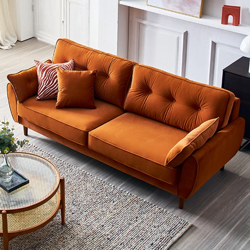 Divano trasformabile standard moderno con braccioli svasati, 63,38" L x 35,82" P x 34,64" Clearhalo