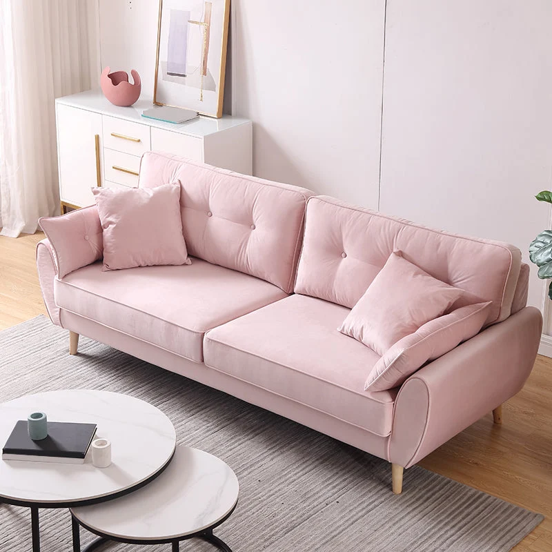 Divano trasformabile standard moderno con braccioli svasati, 63,38" L x 35,82" P x 34,64" Clearhalo