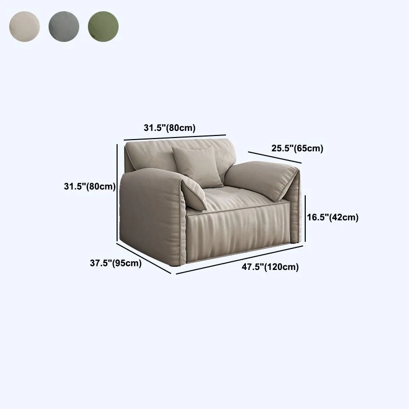 Divano velluto da 90 cm di profondità x 80 cm di altezza con bracciolo imbottito per soggiorno Clearhalo