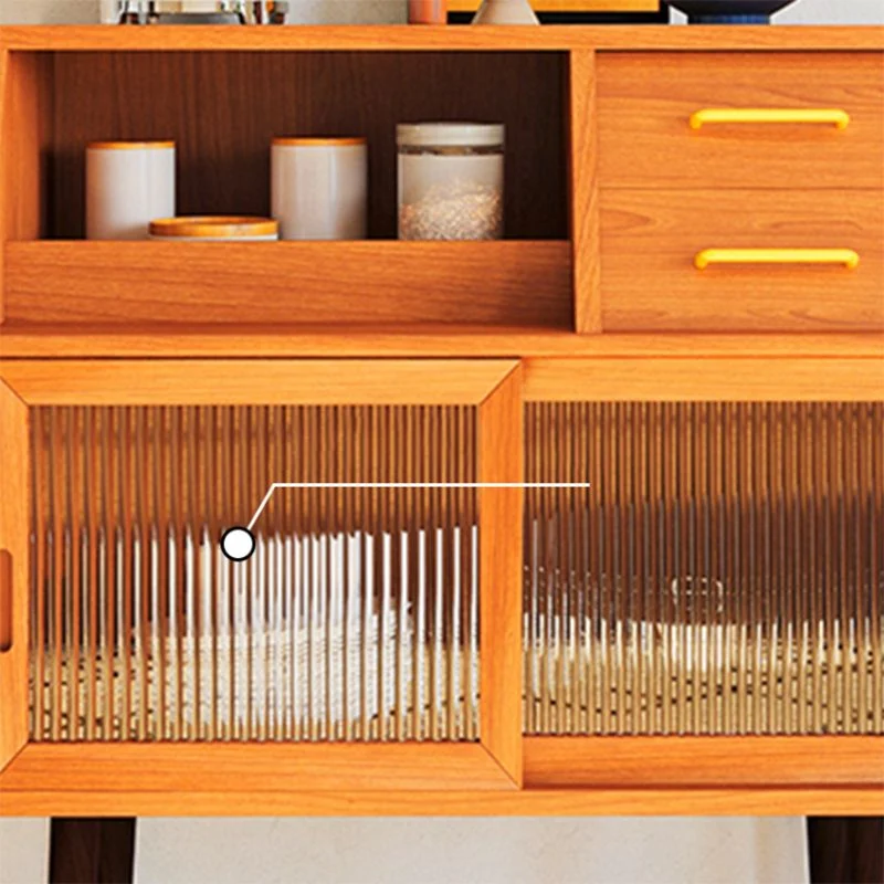 Espositore legno con ante vetro Mobile moderno porcellana con cassetti Clearhalo