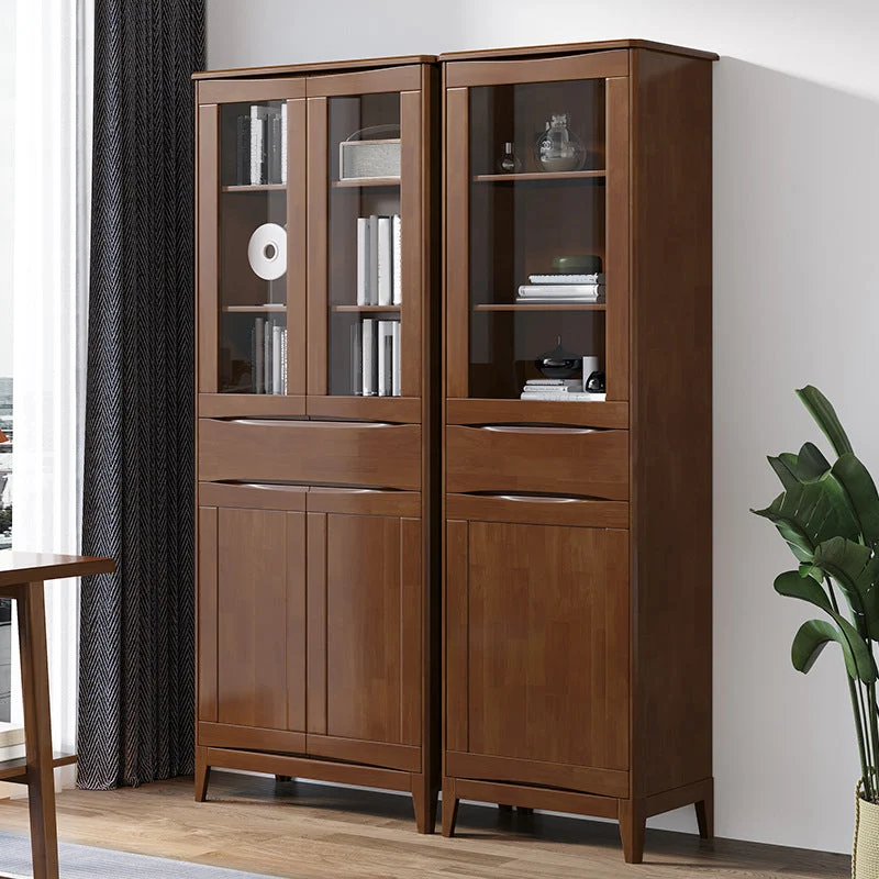 Espositore scandinavo rovere standard da 40,6 cm con ante Clearhalo
