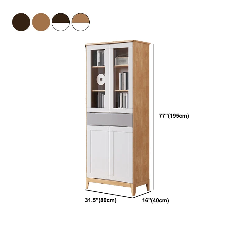 Espositore scandinavo rovere standard da 40,6 cm con ante Clearhalo