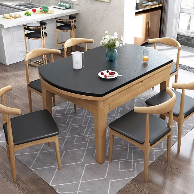 Gambe gomma per tavolo da pranzo moderno scalabile pietra per sala da pranzo Clearhalo