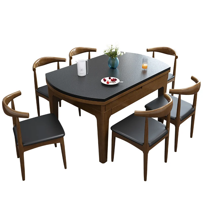 Gambe gomma per tavolo da pranzo moderno scalabile pietra per sala da pranzo Clearhalo
