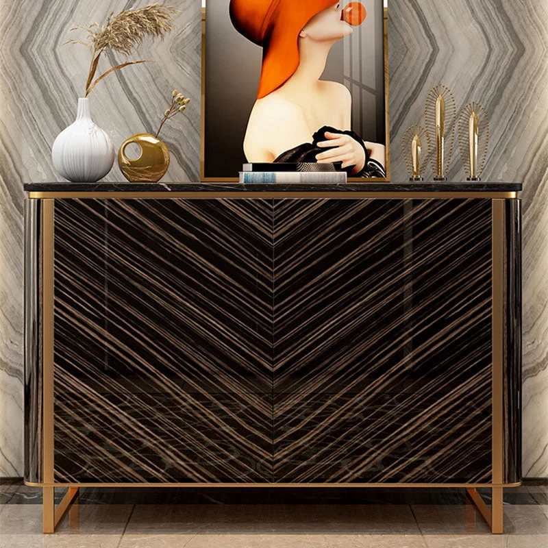 Glam Buffet Tavolo Credenza Contenitore Pietra Buffet con Ante per Sala da Pranzo Clearhalo