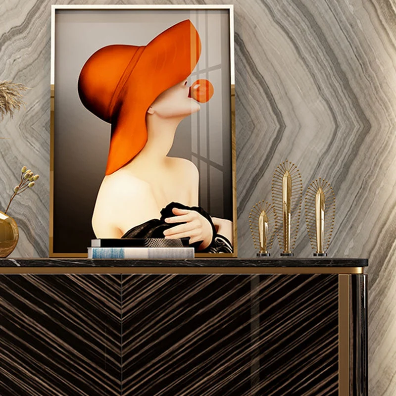 Glam Buffet Tavolo Credenza Contenitore Pietra Buffet con Ante per Sala da Pranzo Clearhalo