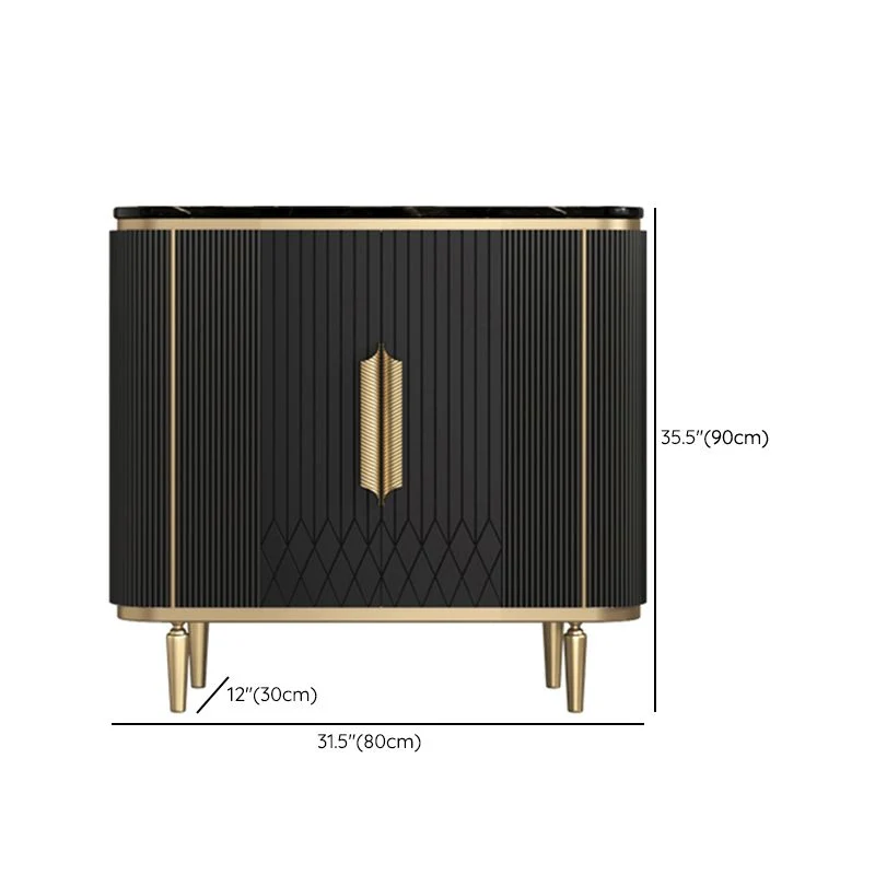 Glam Credenza Mobile Credenza Marmo con Gambe per Cucina Clearhalo