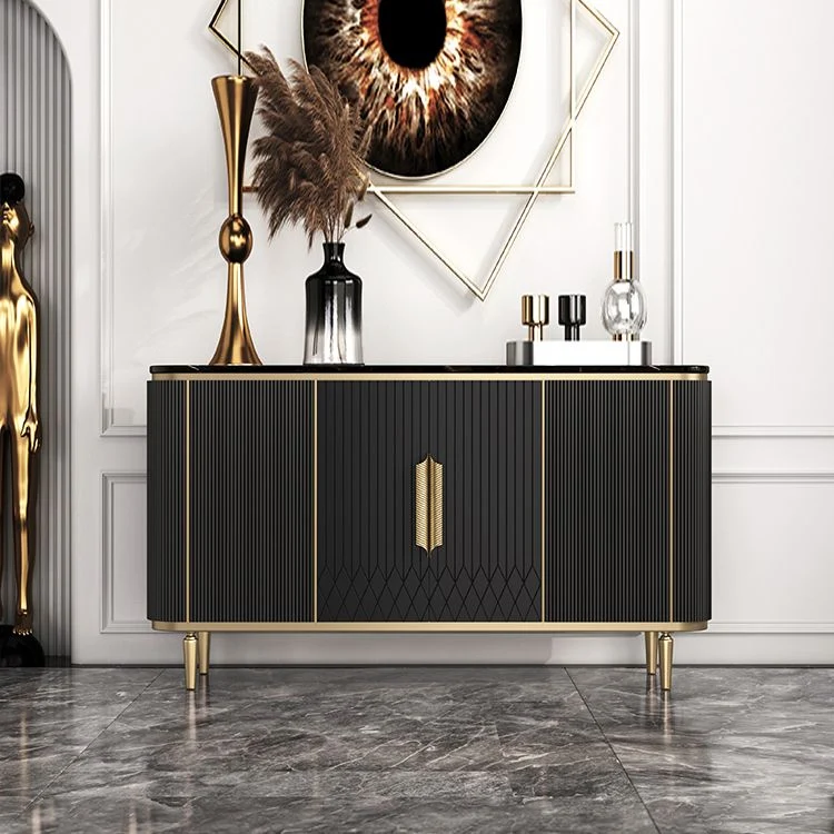 Glam Credenza Mobile Credenza Marmo con Gambe per Cucina Clearhalo