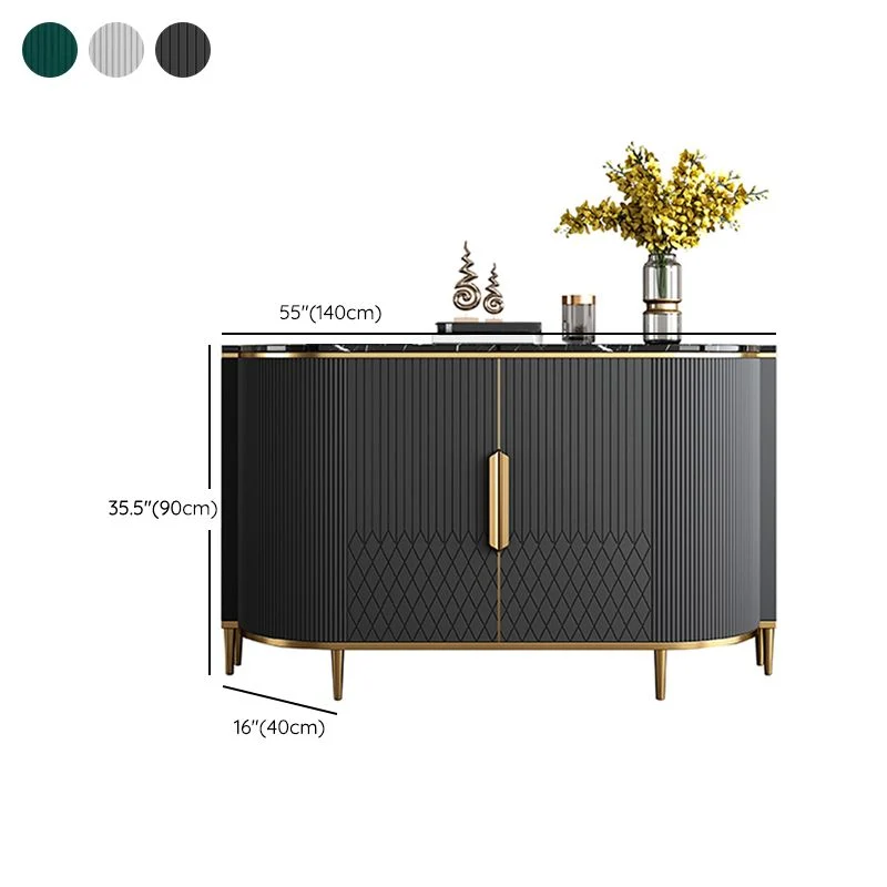 Glam Credenza Mobile Credenza Marmo con Ante per Cucina Clearhalo