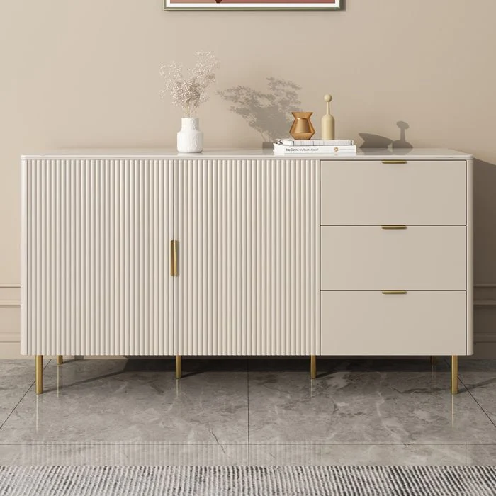 Glam Credenza Mobile Credenza Pietra con Cassetti per Cucina Clearhalo