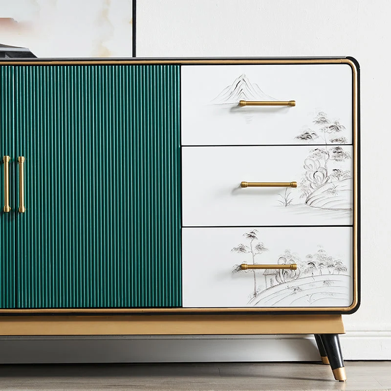 Glam Credenza Mobile Credenza Pietra Tavolo con Ante per Cucina Clearhalo