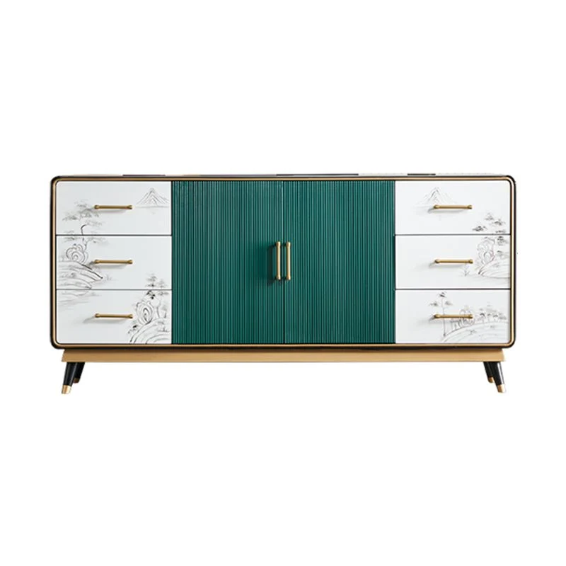 Glam Credenza Mobile Credenza Pietra Tavolo con Ante per Cucina Clearhalo