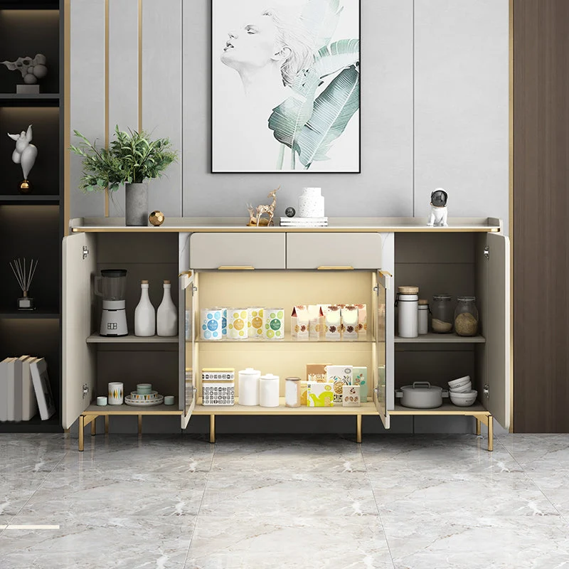 Glam Credenza Mobile Pietra Credenza con Cassetti per Soggiorno Clearhalo