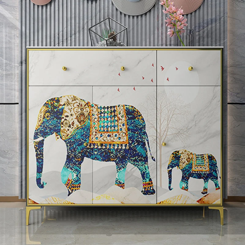 Glam Credenza Mobile Pietra Madia con Cassetti per Soggiorno Clearhalo