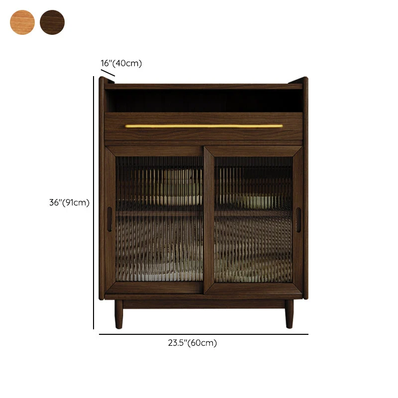 Glam Credenza Mobile Pino con Gambe per Cucina Clearhalo