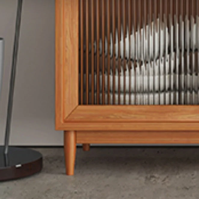 Glam Credenza Mobile Pino con Gambe per Cucina Clearhalo