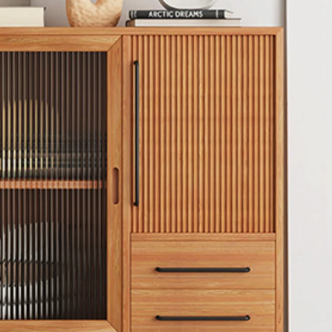 Glam Credenza Mobile Pino con Gambe per Cucina Clearhalo
