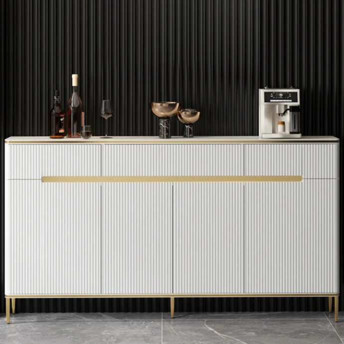 Glam Credenza Tavolo Credenza Pietra Mobile con Ante per Cucina Clearhalo