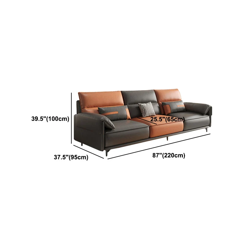 Glam cucito cuscino schienale cuscino bracciolo superiore divano ecopelle soggiorno Clearhalo