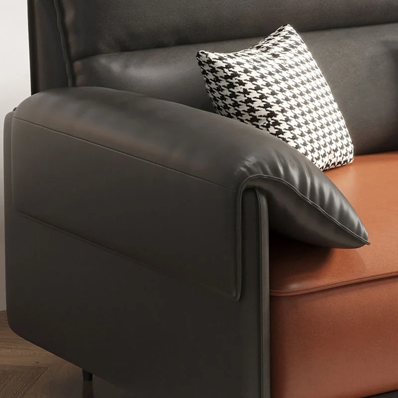 Glam cucito cuscino schienale cuscino bracciolo superiore divano ecopelle soggiorno Clearhalo