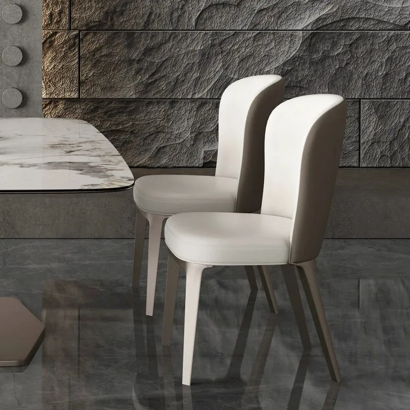 Glam Dining Chair Sedia da pranzo laterale senza braccioli da cucina cromo Clearhalo