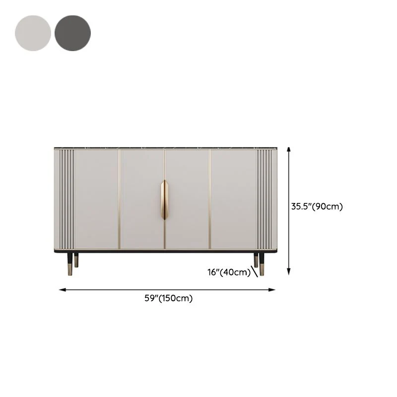 Glam Dining Server Server da buffet marmo con ante per soggiorno Clearhalo