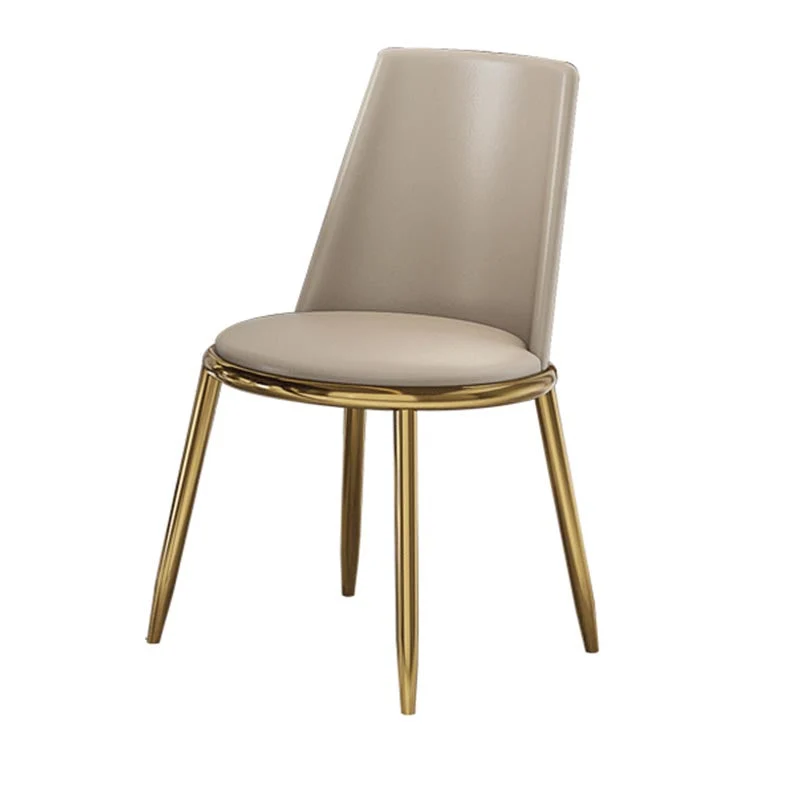 Glam Dining Side Chair Sedia laterale imbottita con gambe dorate per sala da pranzo Clearhalo